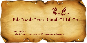 Mészáros Cecílián névjegykártya